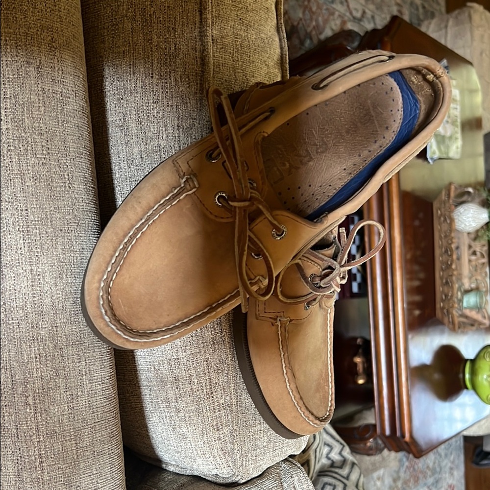 Sperry Tan Boat Shoes Slip-On Moccasin Style